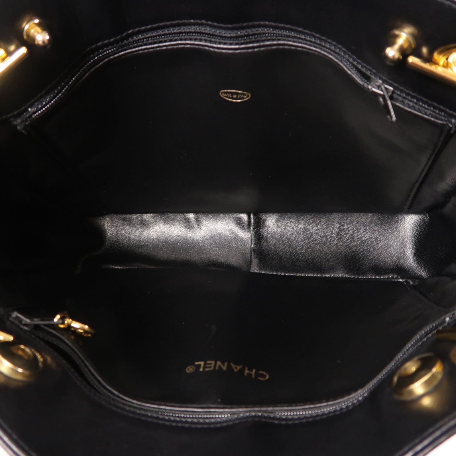 CHANEL 羊皮皮革Chain Shoulder金扣鏈帶肩背袋