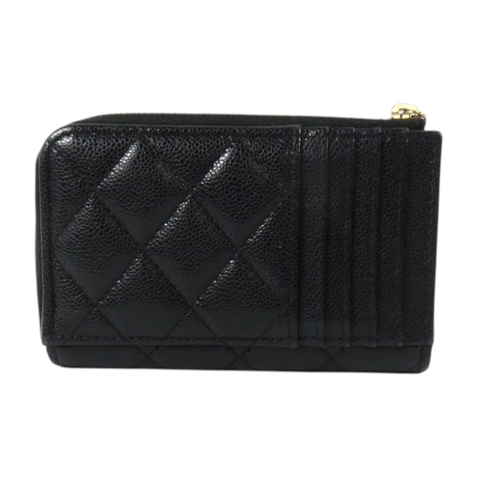 CHANEL 牛皮皮革Classic Zipped Card Holder金扣卡片套