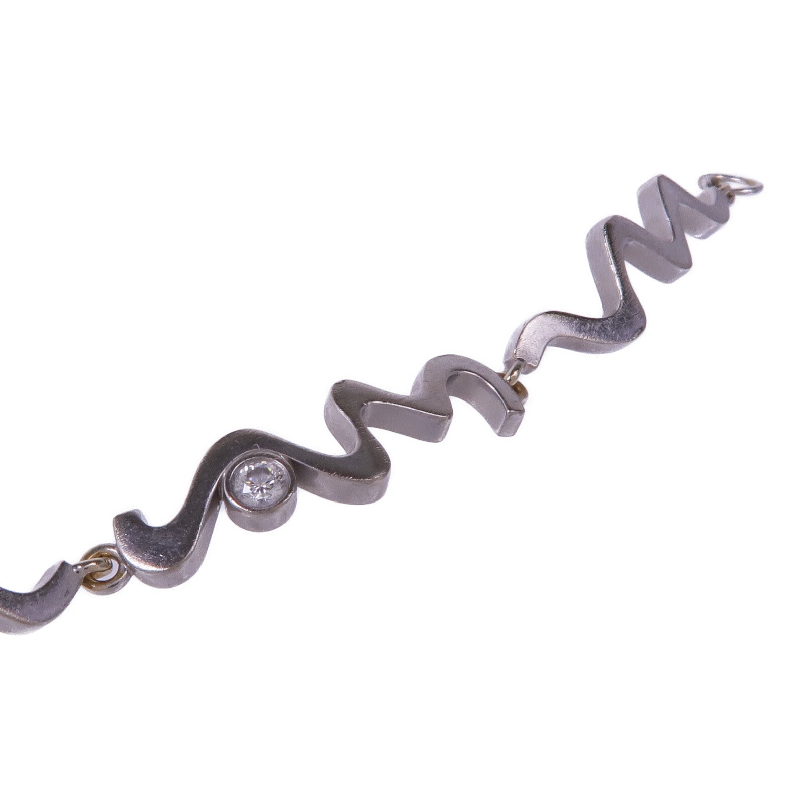 TIFFANY＆CO 18K白金Diamond Frank Gehry Bracelet鑽石手鏈