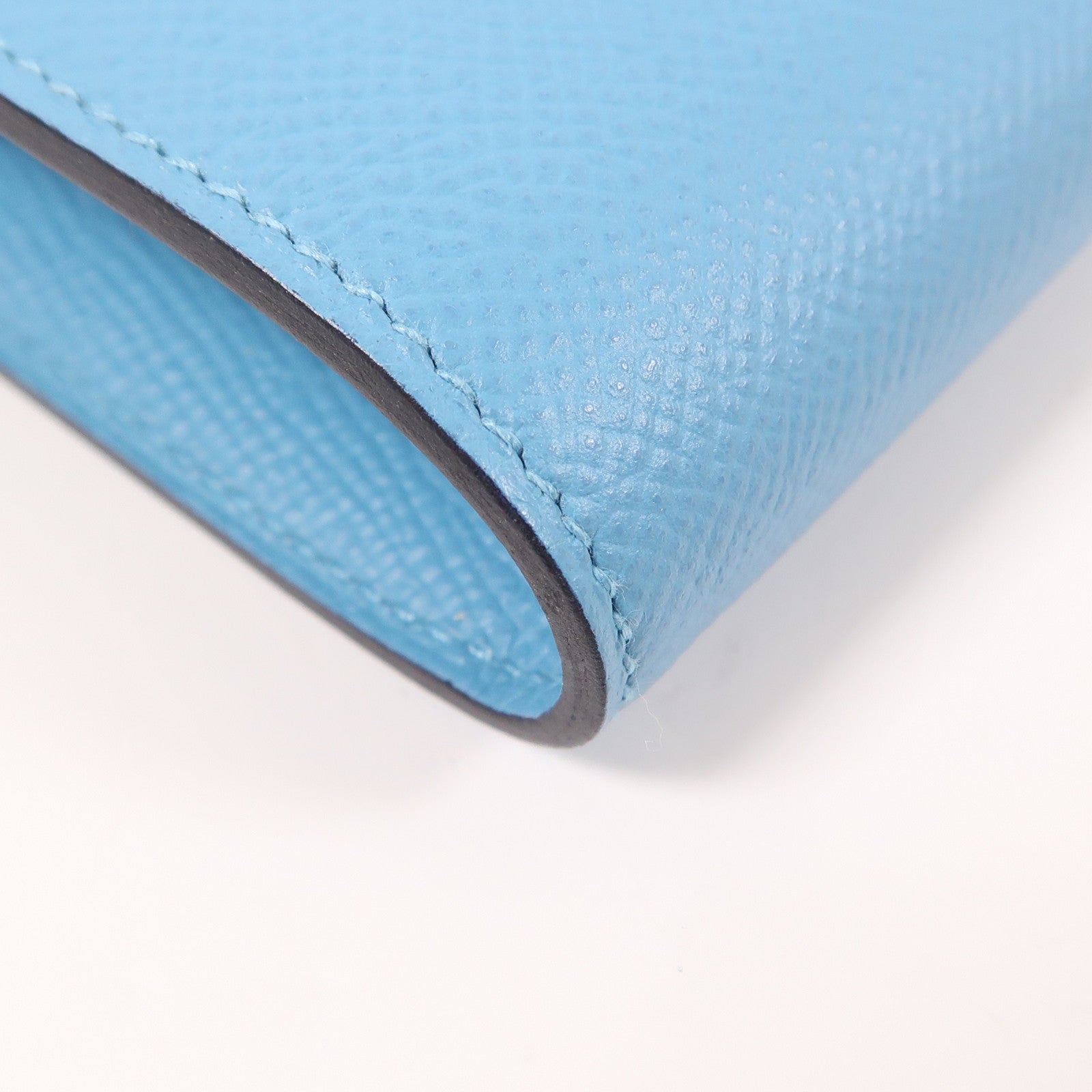 HERMES Epsom皮革Constance Wallet錢包P3 Bleu De Nord