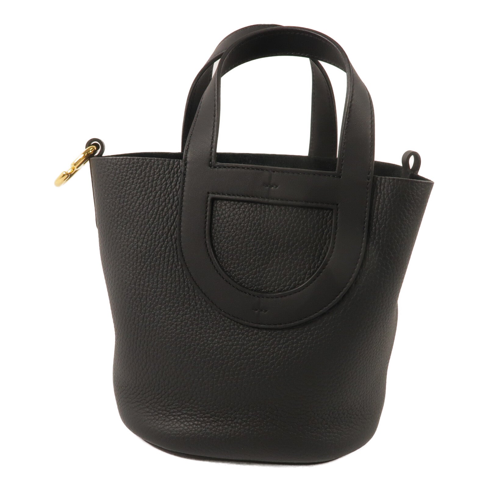 HERMES Clemence皮革In The Loop 18手挽袋Noir