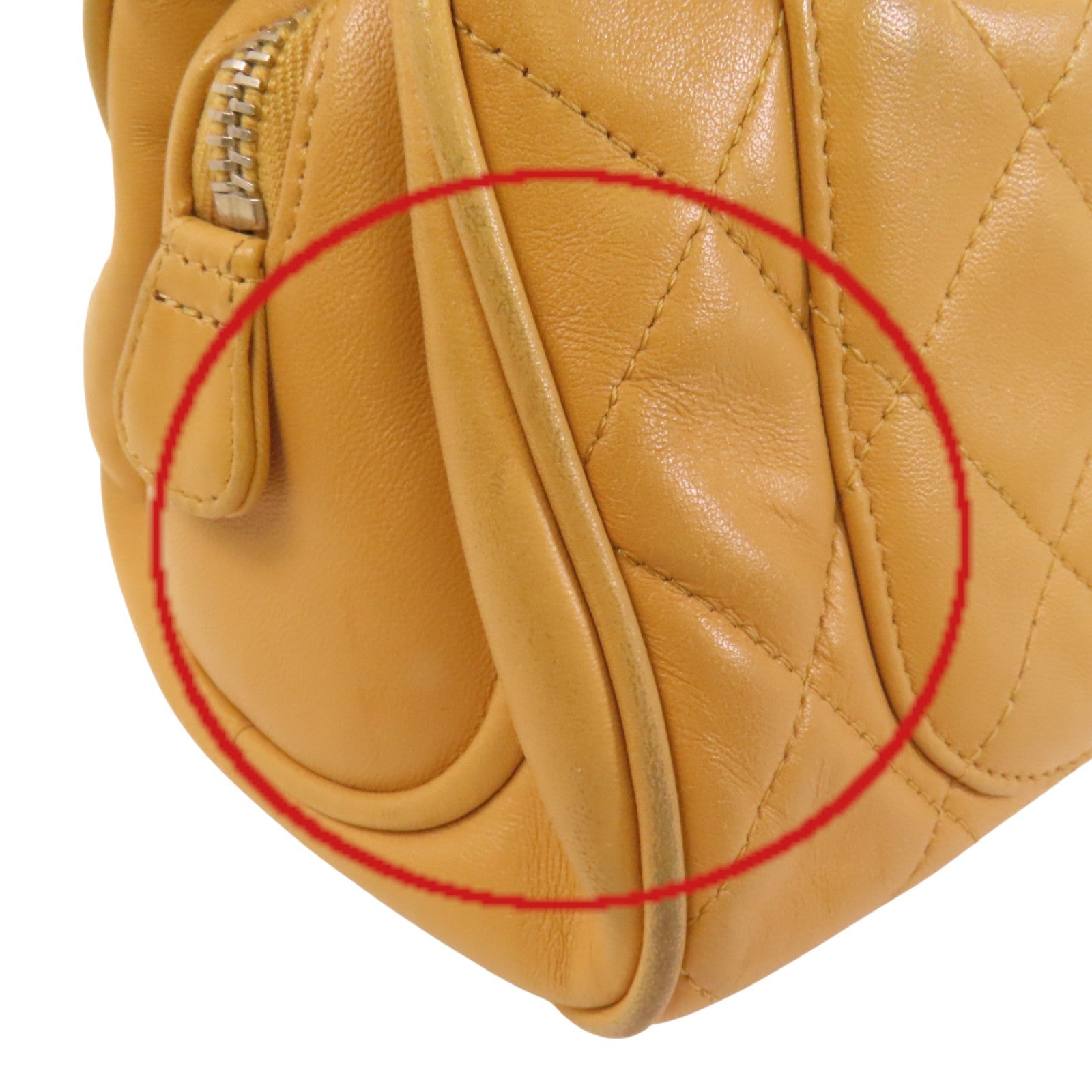 CHANEL 牛皮皮革Chain Shoulder銀扣鏈帶肩背袋