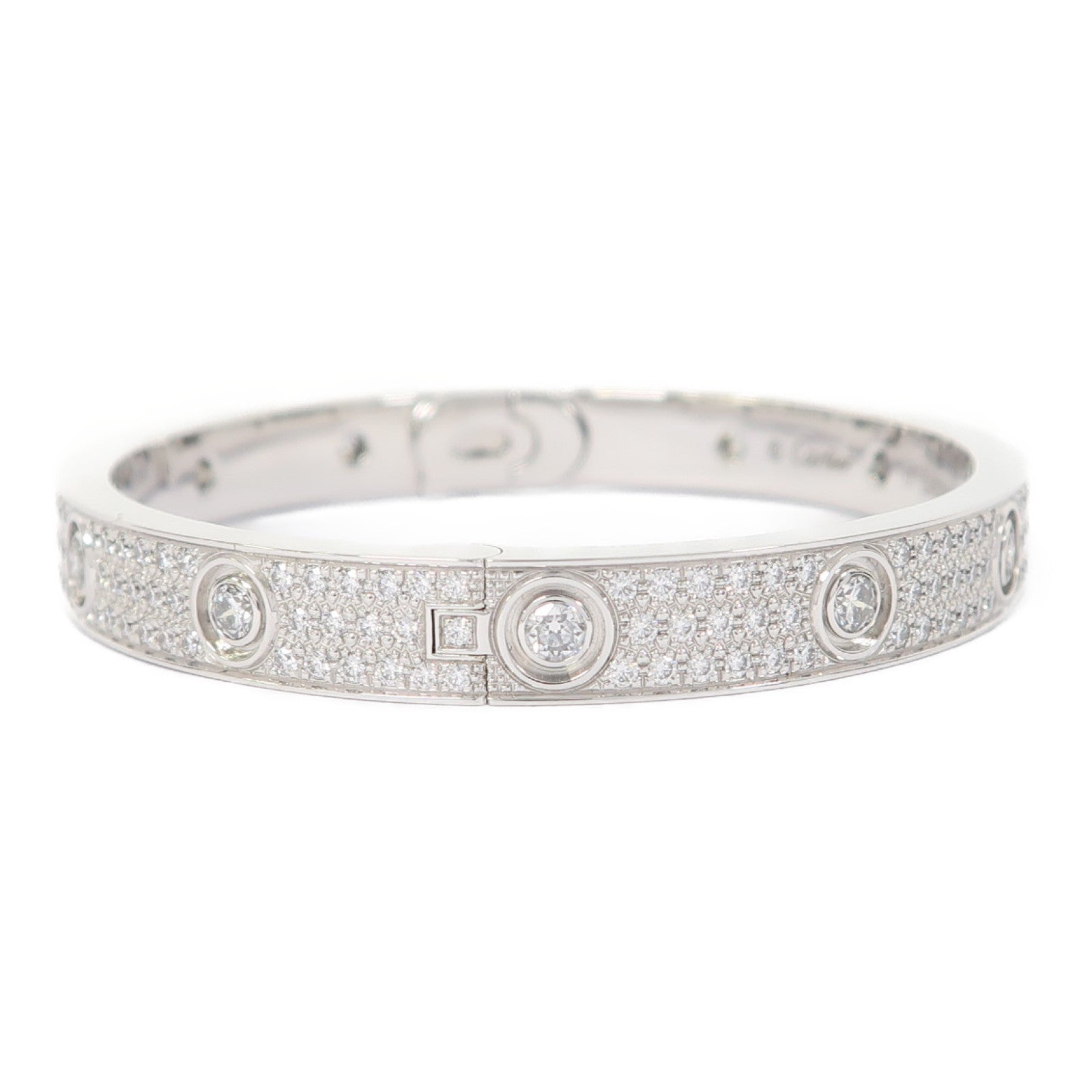 CARTIER 【激減優惠】18K白金Love Bracelet Diamond-Paved手鐲Cartier#17
