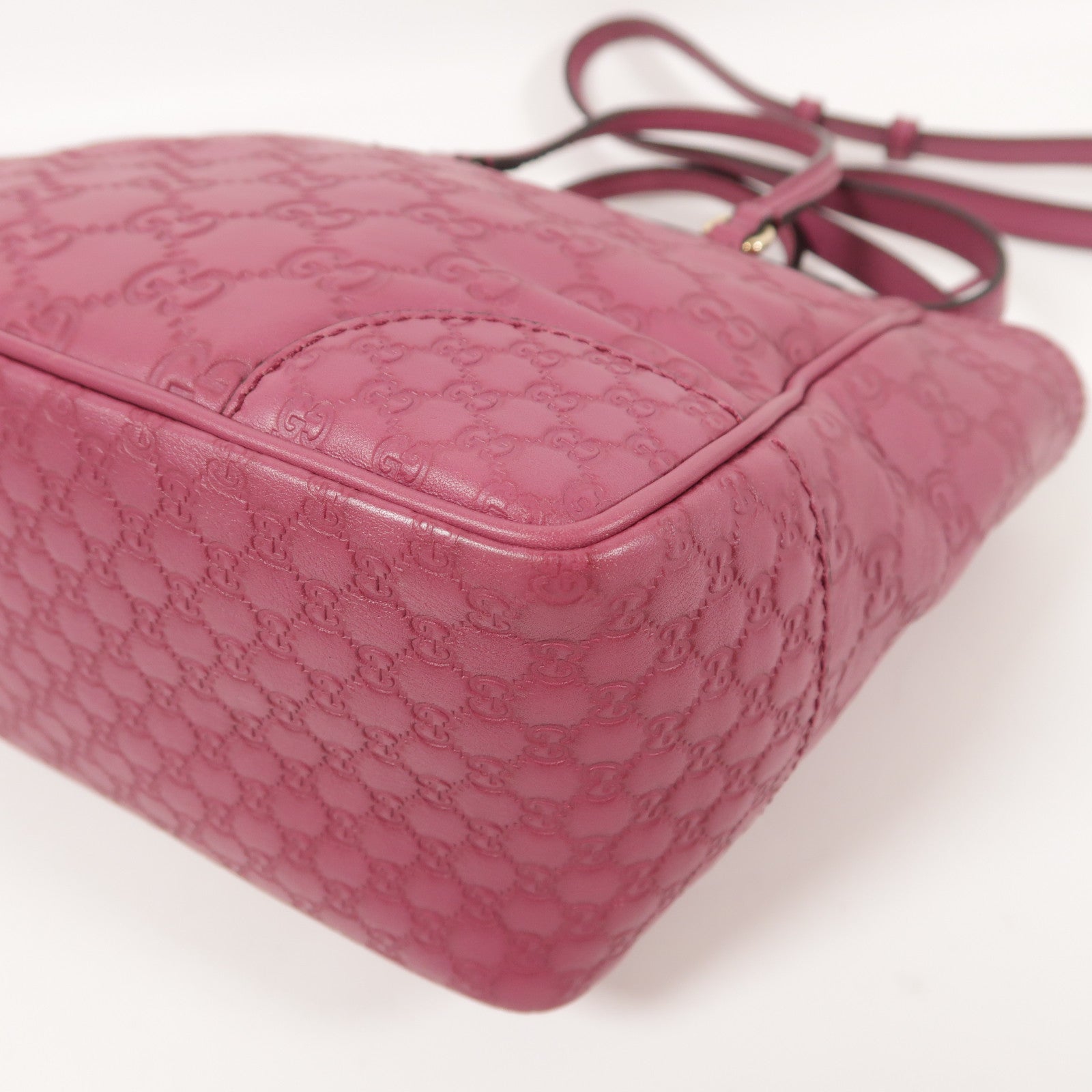 GUCCI GG GHW 2way Shoulder Bag Lather Purple