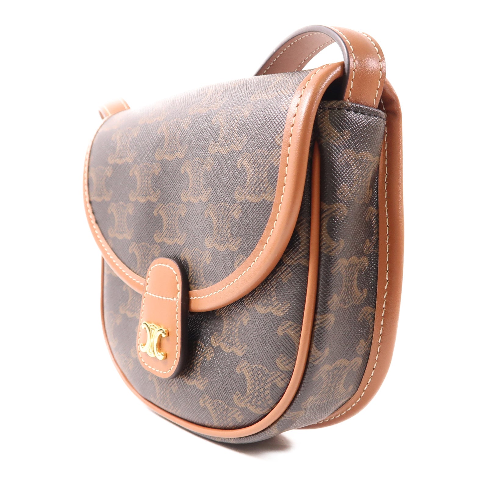 CELINE 塗層帆布Mini Besace金扣肩背袋