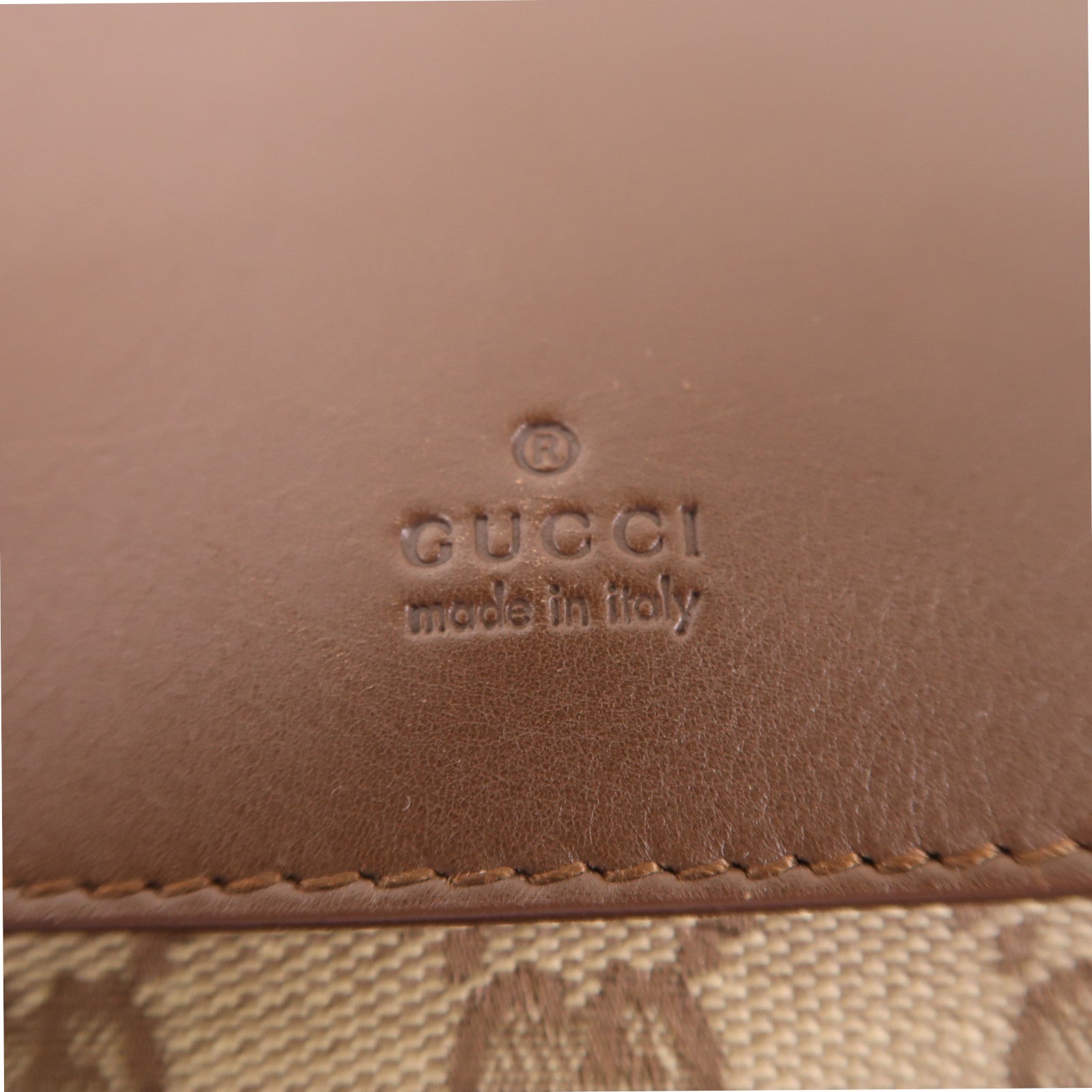 GUCCI 帆布Shoulder Bag銀扣肩背袋
