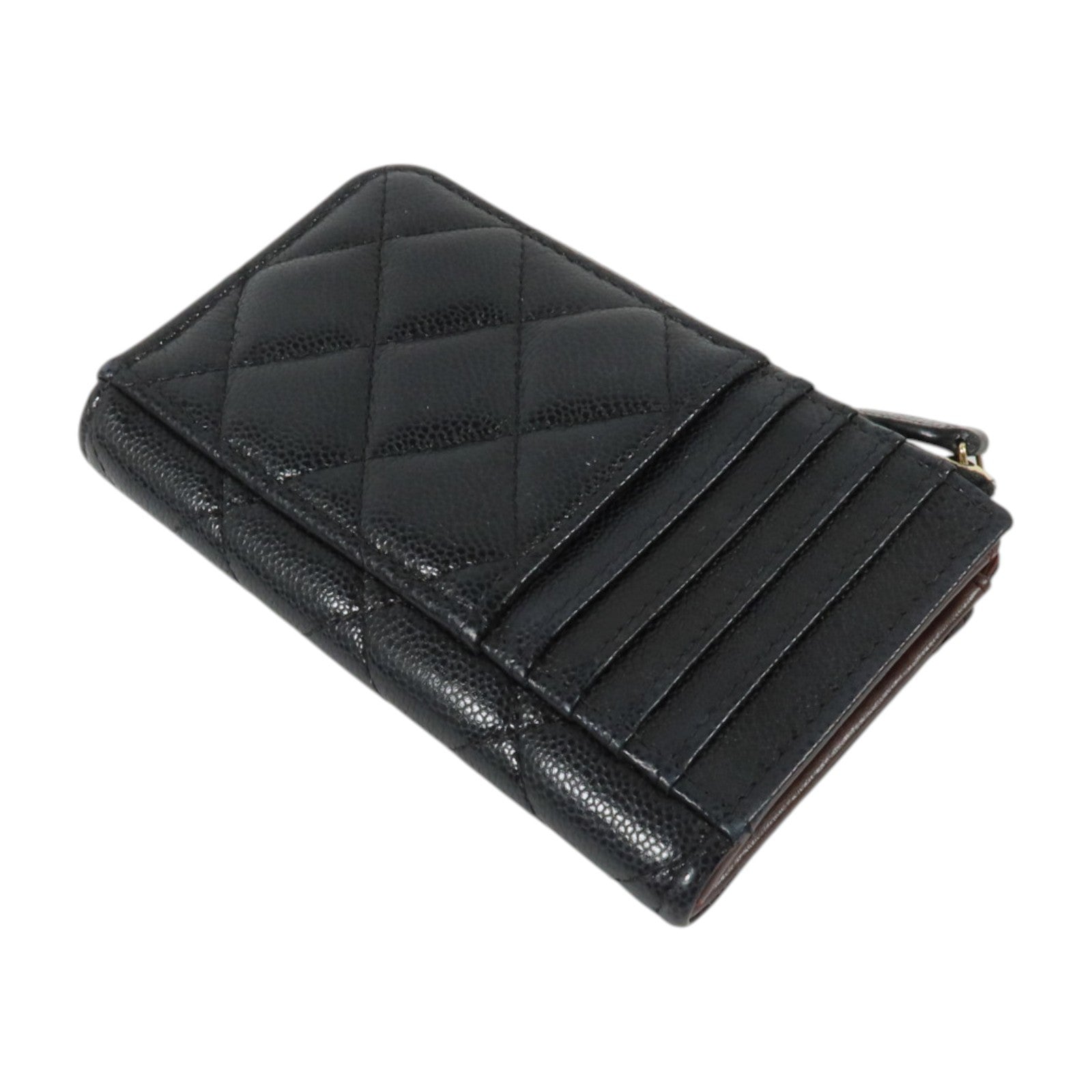 CHANEL 牛皮皮革Classic Zipped Card Holder金扣卡片套