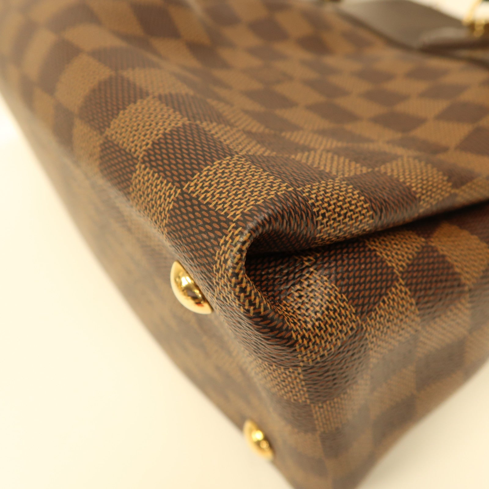 LOUIS VUITTON Damier Salvi金扣手挽肩背兩用袋啡色
