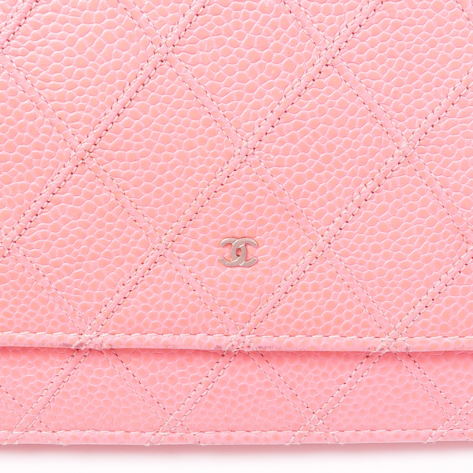 CHANEL 【激減優惠】牛皮皮革Wallet On Chain銀扣鏈帶肩背袋