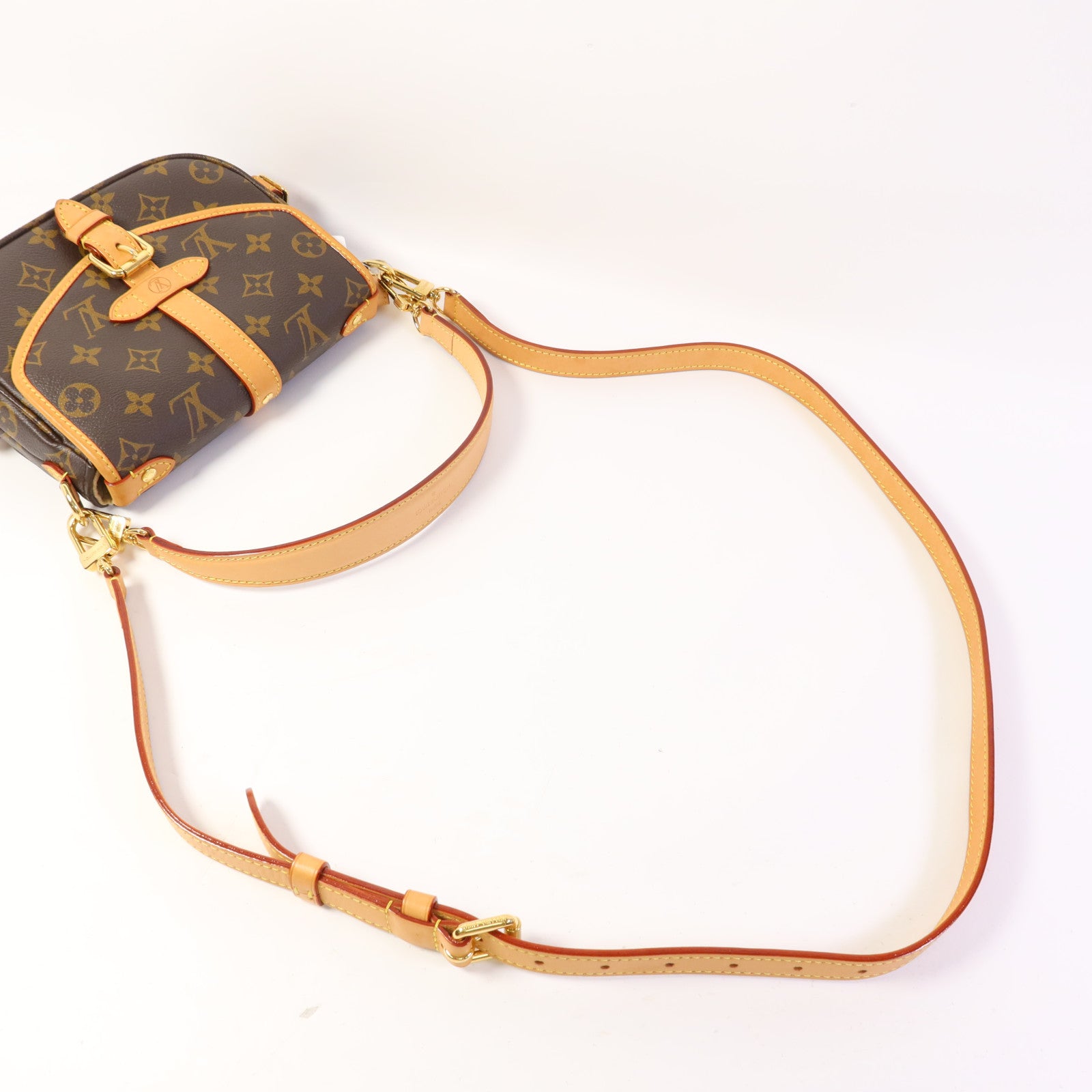 LOUIS VUITTON Monogram Saumur BB金扣手挽肩背兩用袋