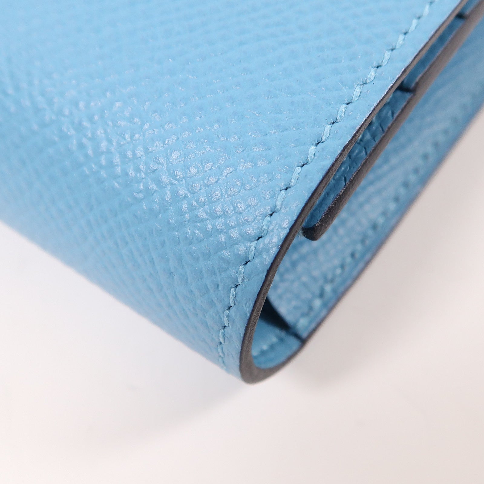 HERMES Epsom皮革Constance Wallet錢包P3 Bleu De Nord