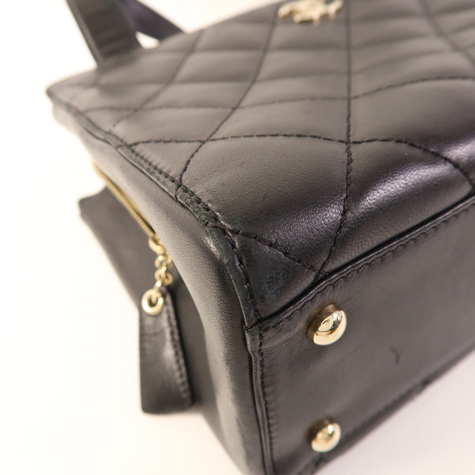 CHANEL 牛皮皮革Vintage Shoulder Bag金扣肩背袋