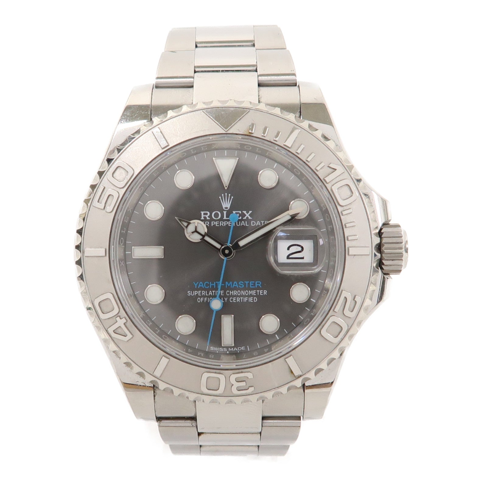 ROLEX Yacht Master不鏽鋼手錶自動機芯銀色
