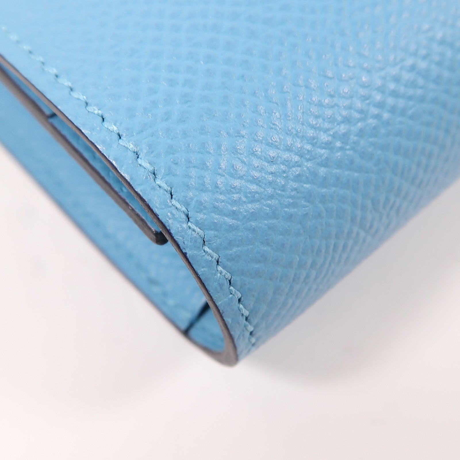 HERMES Epsom皮革Constance Wallet錢包P3 Bleu De Nord