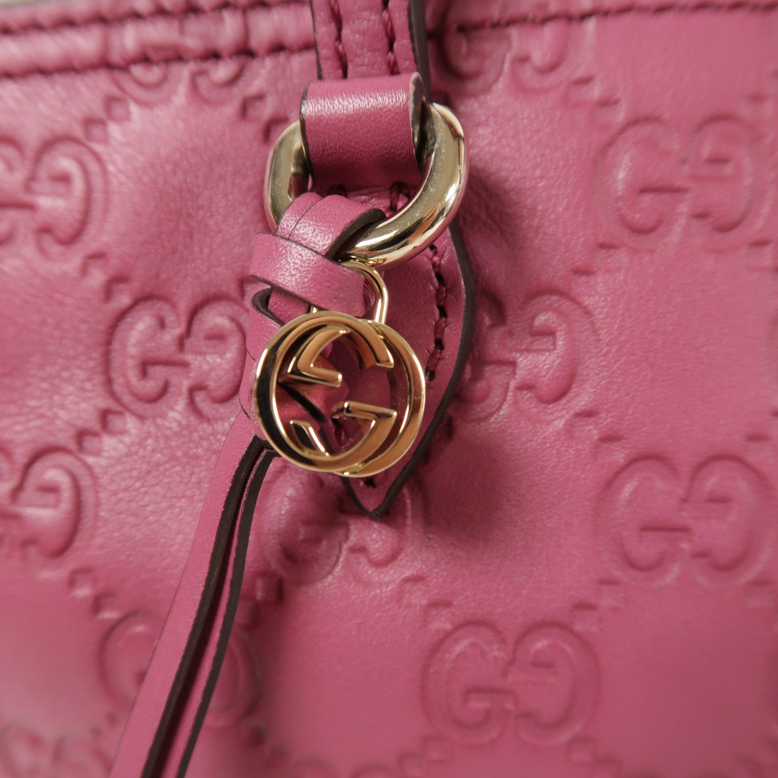 GUCCI GG GHW 2way Shoulder Bag Lather Purple