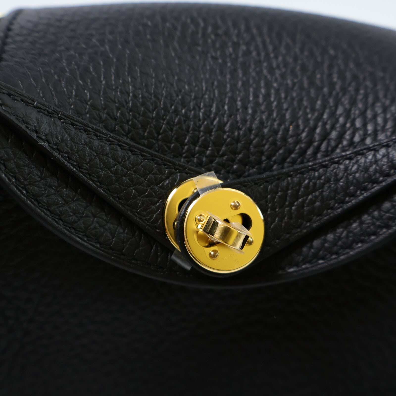 HERMES Clemence皮革Mini Lindy肩背袋Noir