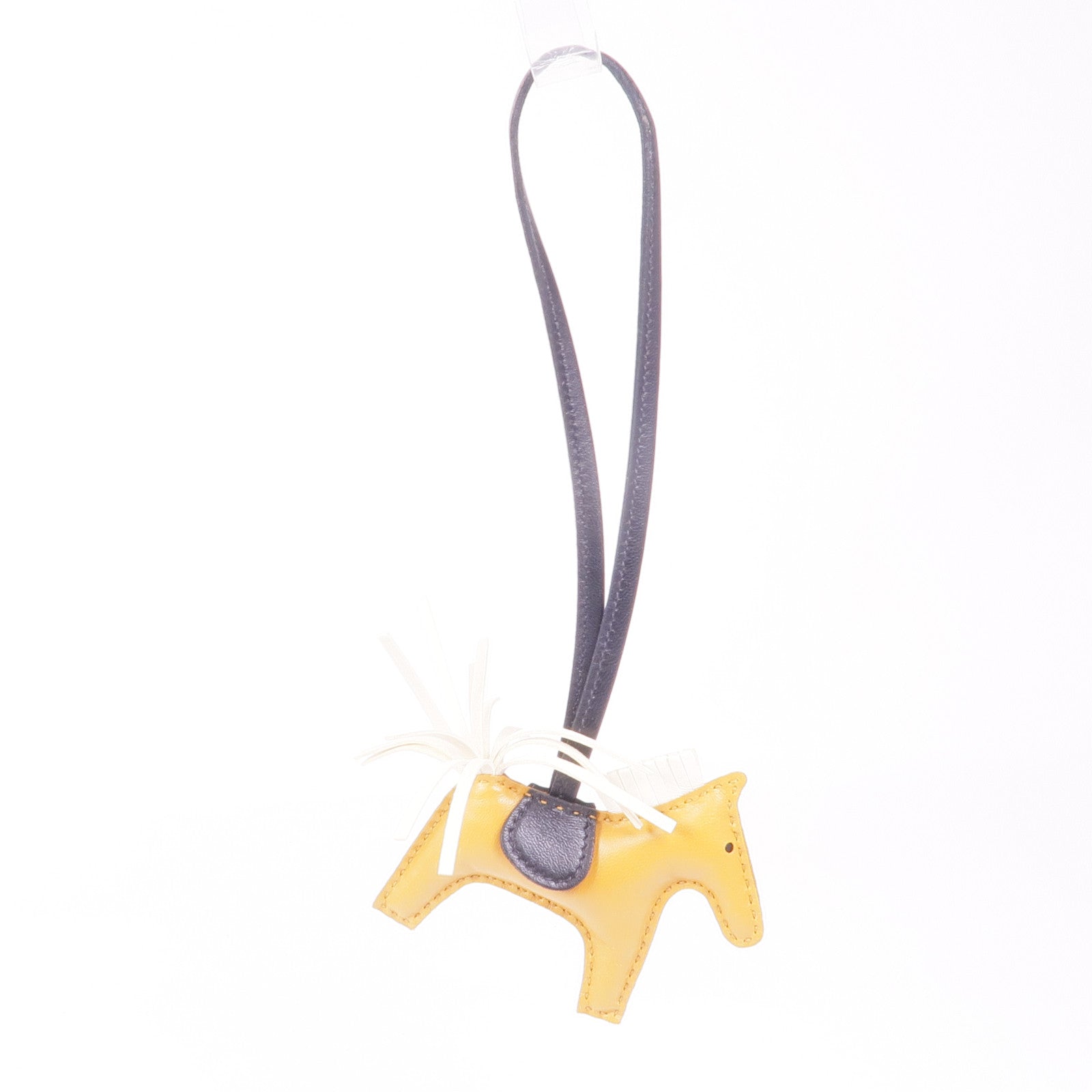 HERMES Swift皮革Rodeo PM掛飾Chai/ Nate/Noir