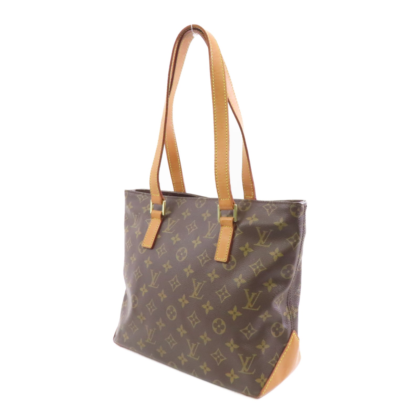 LOUIS VUITTON Monogram Cabas Piano金扣肩背袋啡色