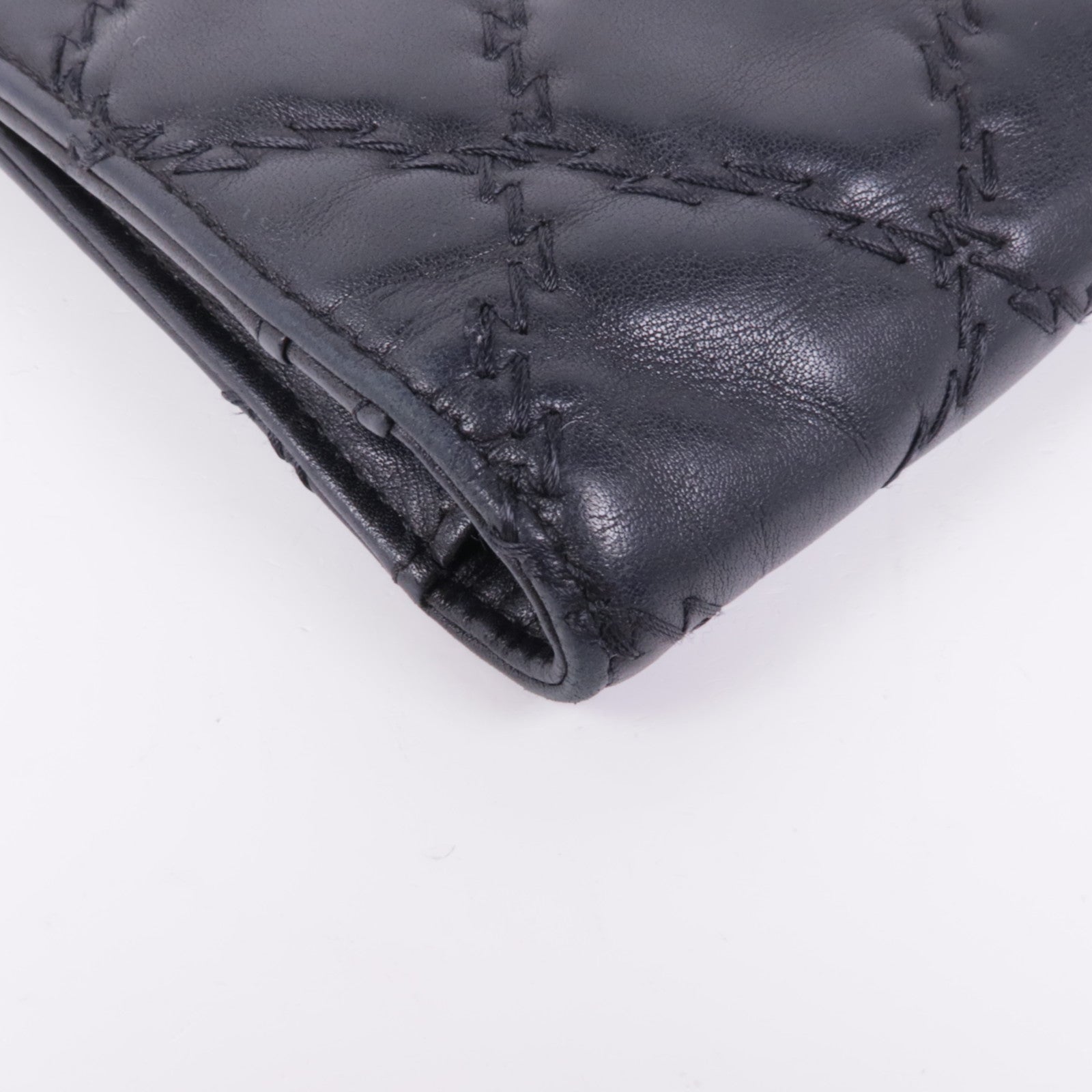 CHANEL 【激減優惠】羊皮皮革Long Wallet銀扣長錢包