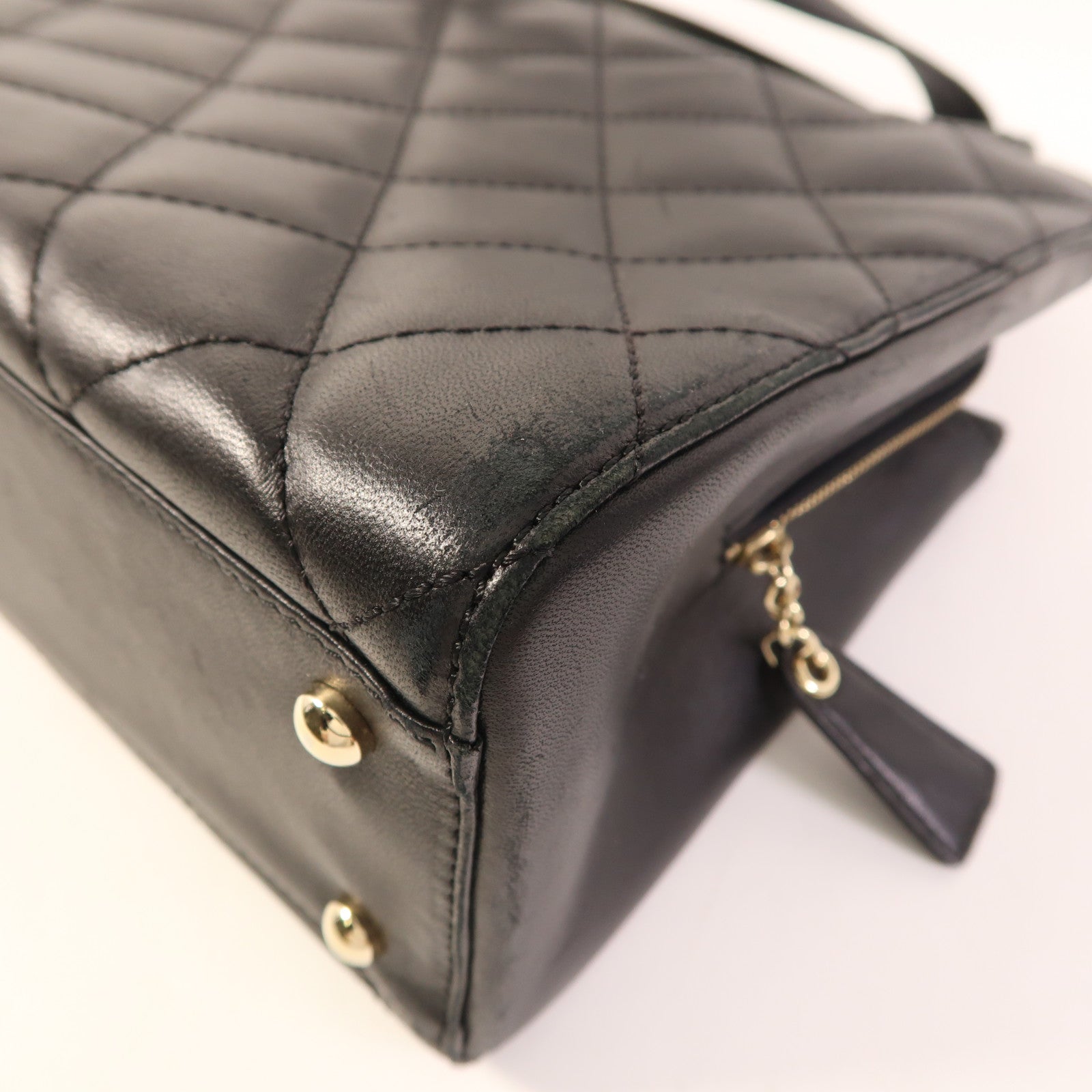 CHANEL 牛皮皮革Vintage Shoulder Bag金扣肩背袋