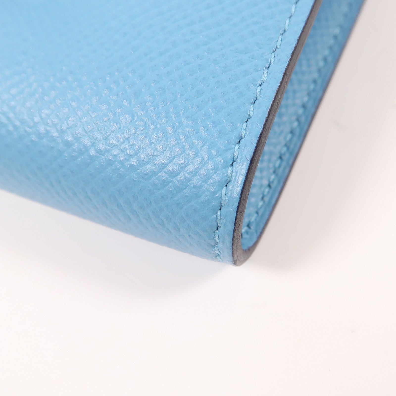 HERMES Epsom皮革Constance Wallet錢包P3 Bleu De Nord