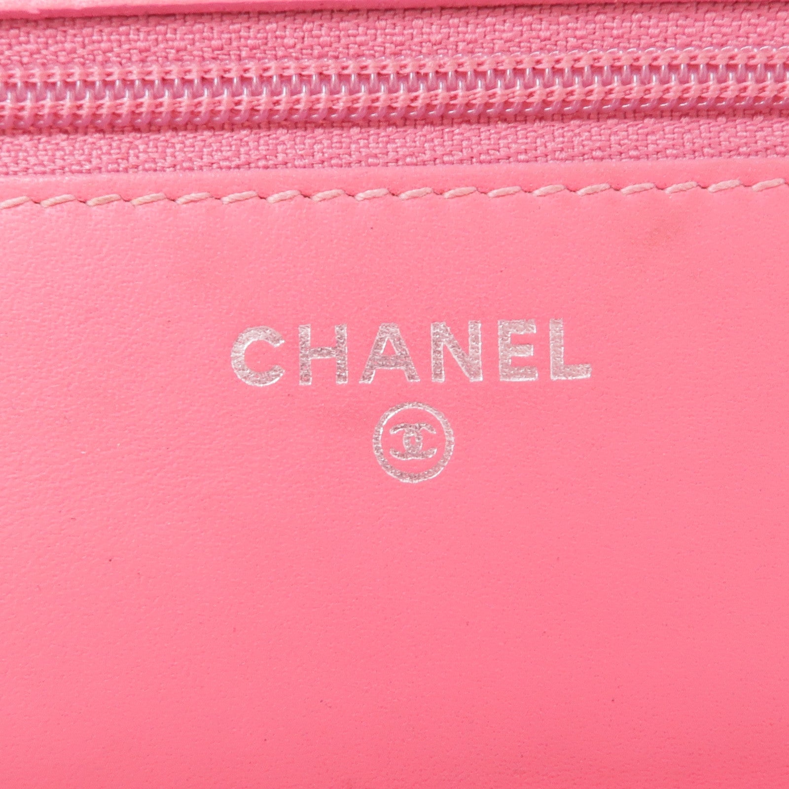 CHANEL 【激減優惠】牛皮皮革Wallet On Chain銀扣鏈帶肩背袋