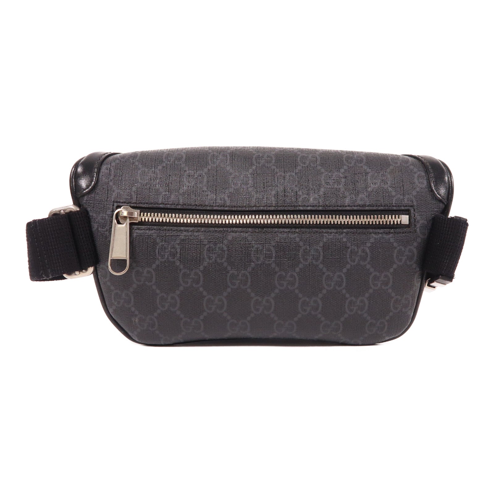 GUCCI 塗層帆布Waist Bag銀扣腰包