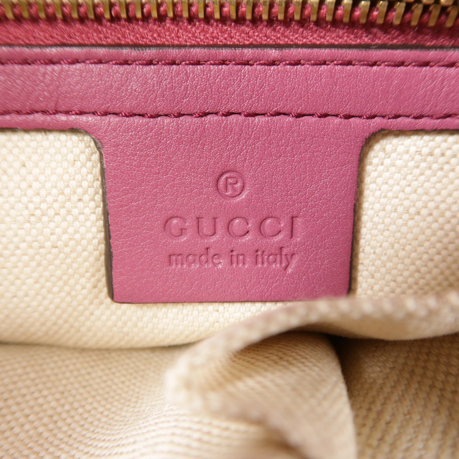 GUCCI GG GHW 2way Shoulder Bag Lather Purple