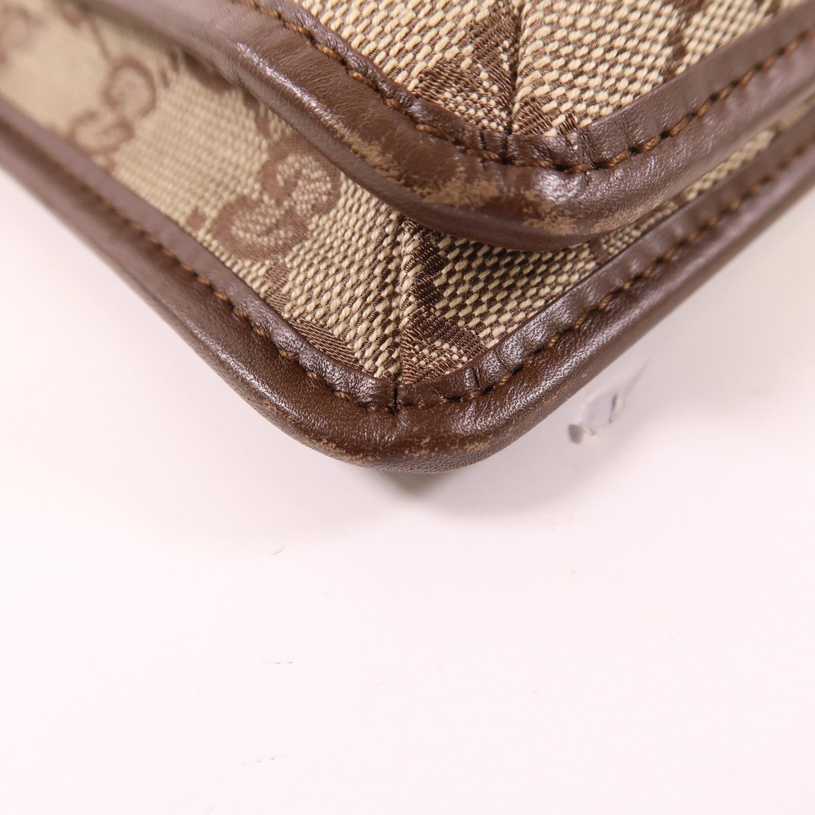 GUCCI 帆布Shoulder Bag銀扣肩背袋