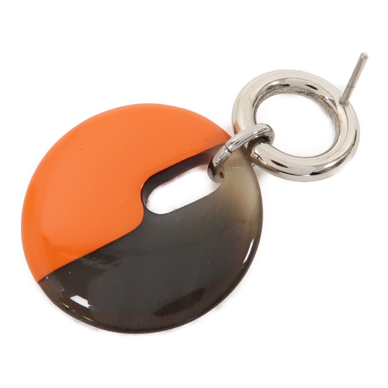 HERMES 水牛角Earrings耳環橙色/啡色