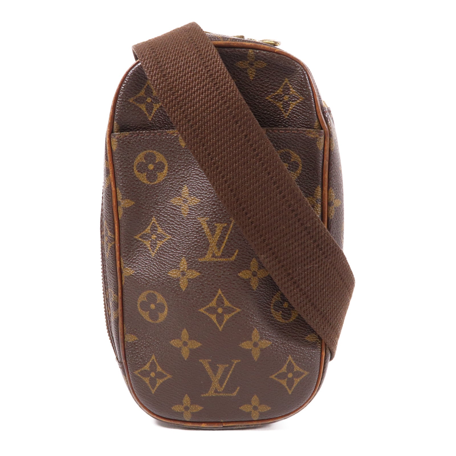 LOUIS VUITTON LV GHW Pochette Gange Waist Bag M51870 Monogram Brown