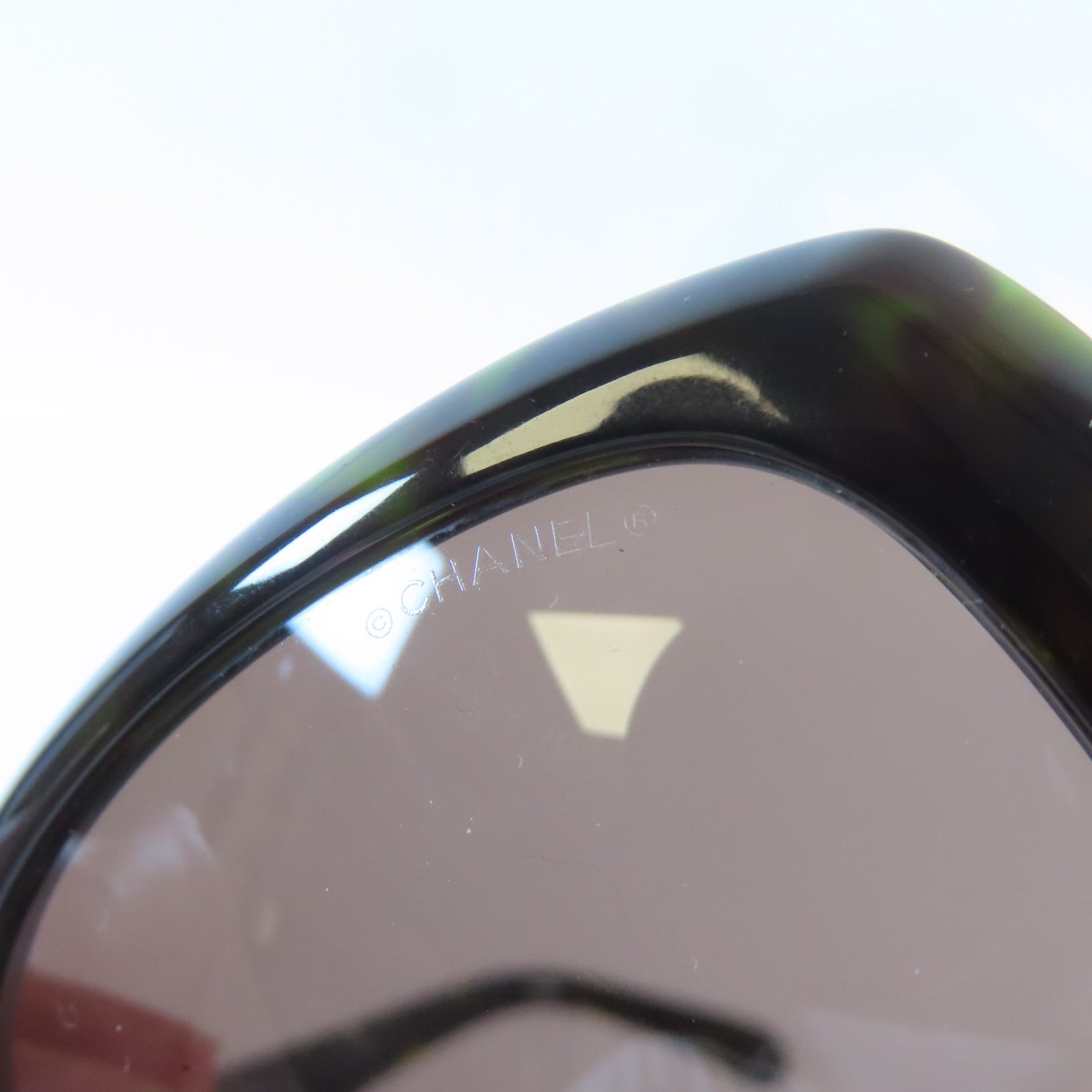 CHANEL PVC Sunglasses太陽眼鏡黑色/綠色