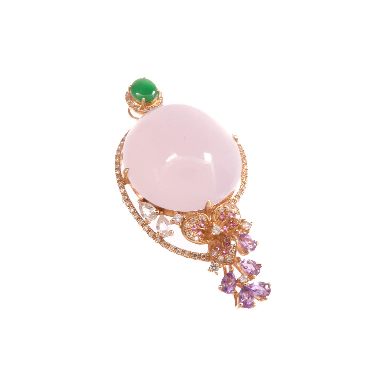 JEWELRY 18K玫瑰金Jade Pendant翡翠吊墜