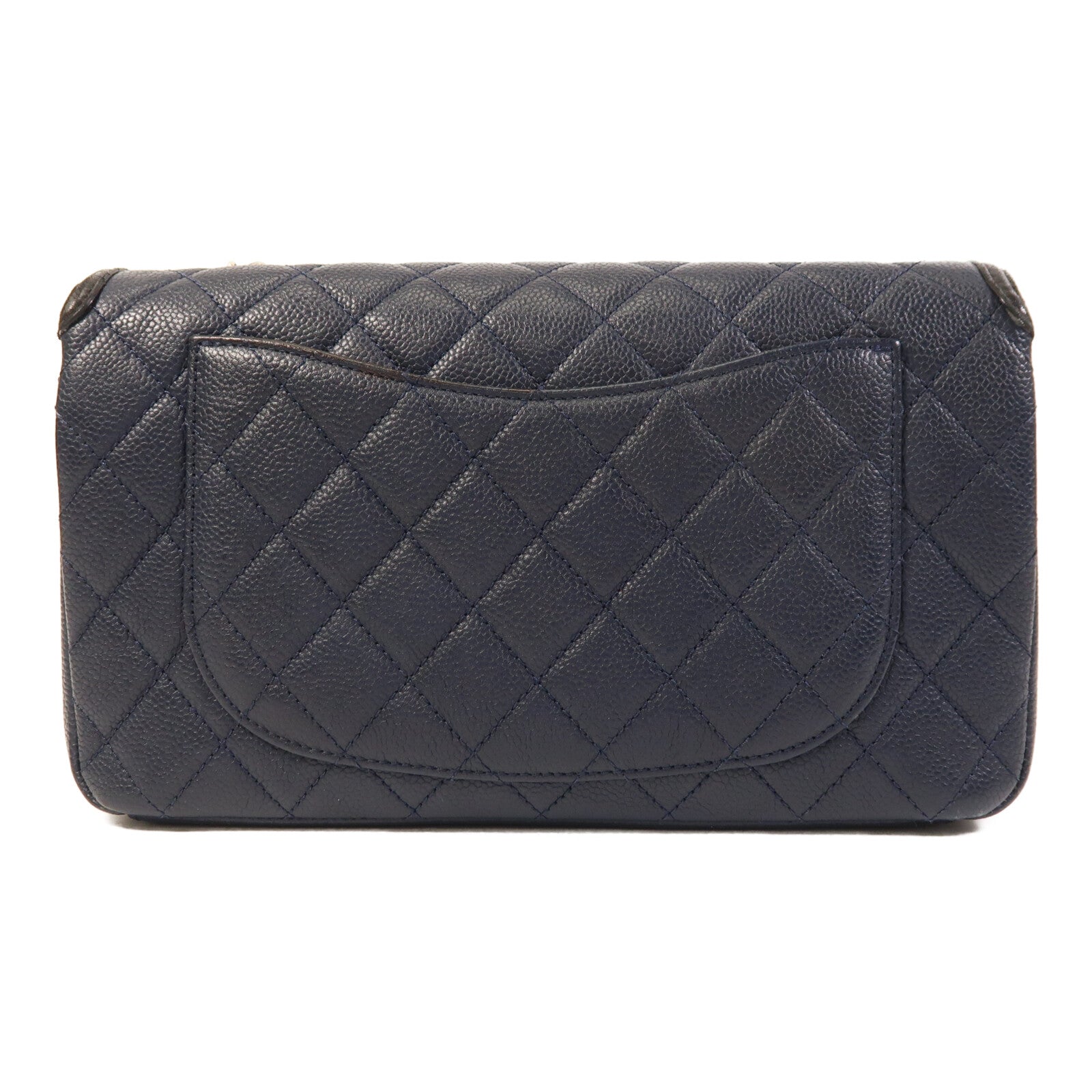 CHANEL 牛皮皮革Filigree Flap金扣鏈帶肩背袋