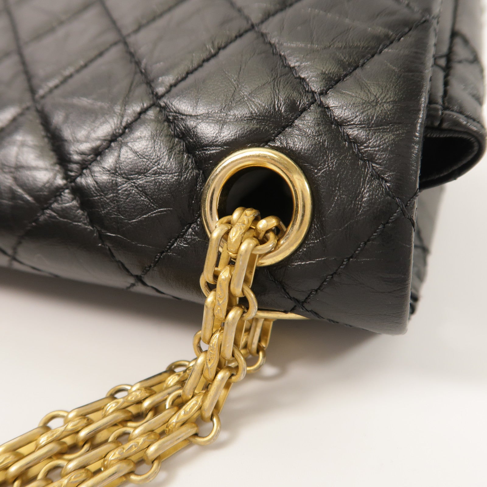 CHANEL 牛皮皮革2.55 Mini鏈帶肩背袋