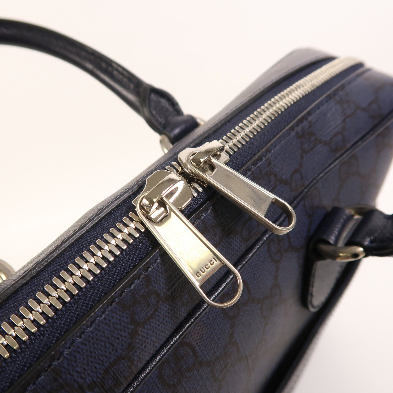 GUCCI 塗層帆布Ophidia Medium GG Briefcase銀扣手挽肩背兩用袋