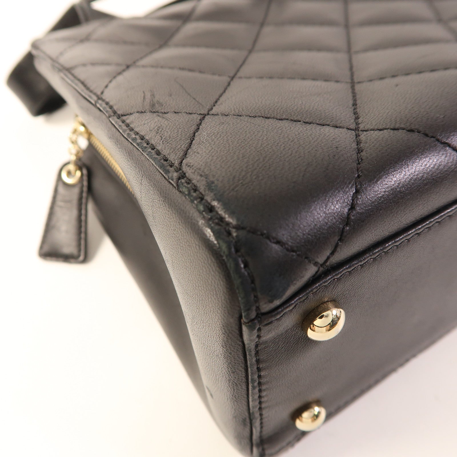 CHANEL 牛皮皮革Vintage Shoulder Bag金扣肩背袋