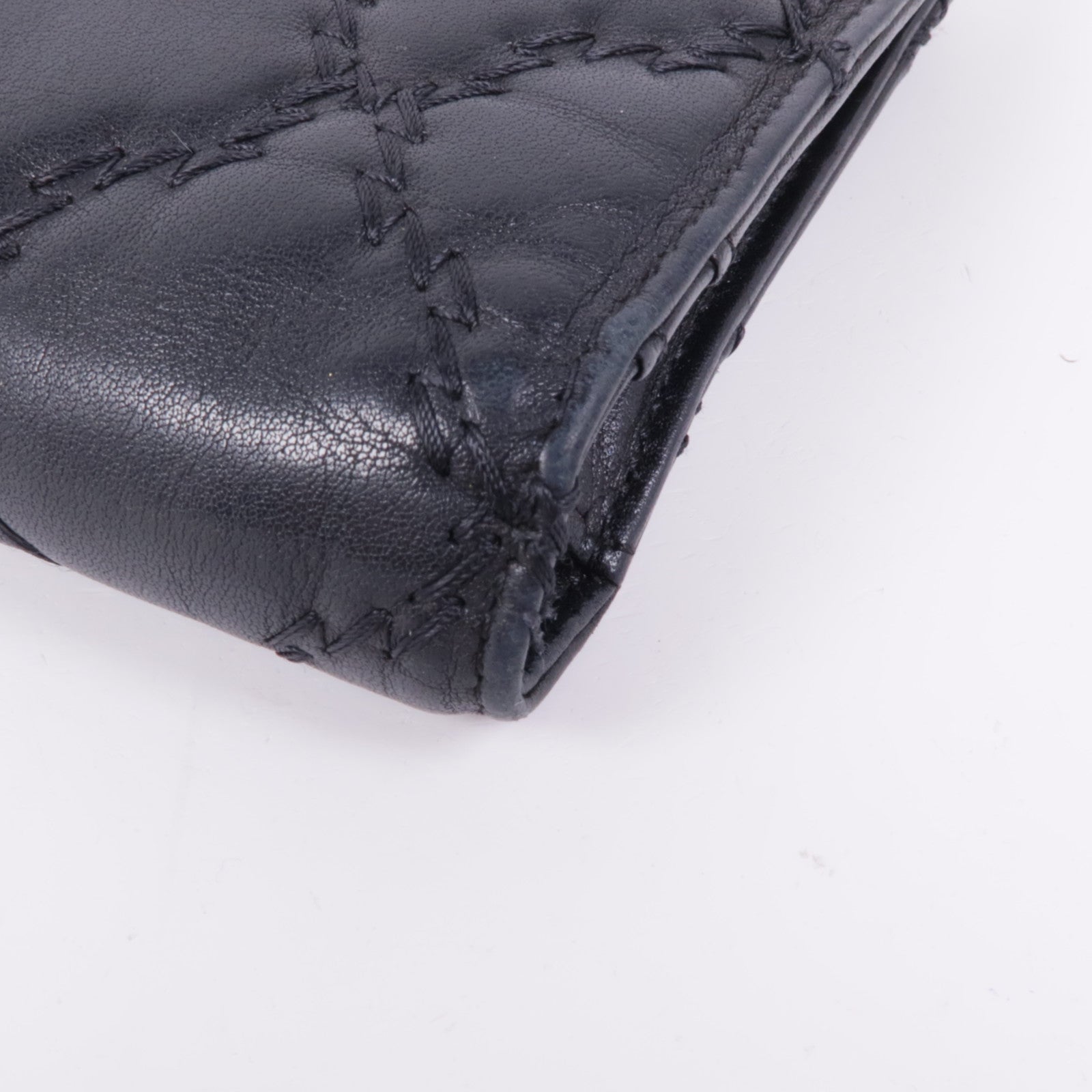 CHANEL 【激減優惠】羊皮皮革Long Wallet銀扣長錢包