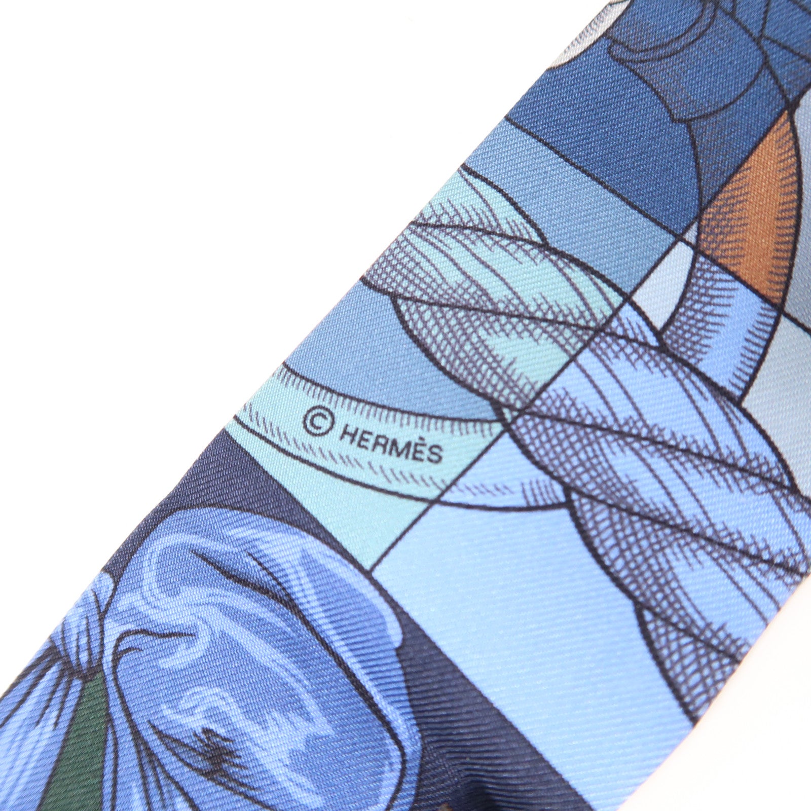 HERMES 絲質Twilly絲巾