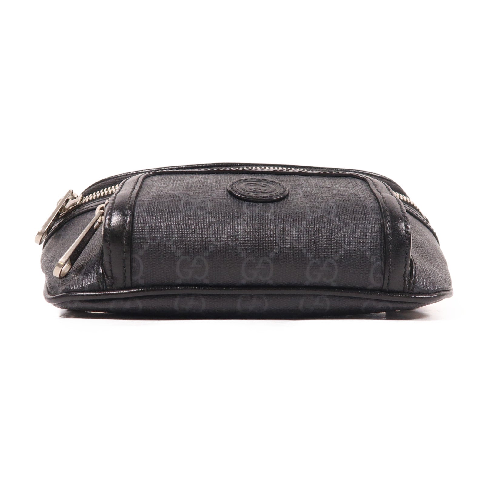 GUCCI 塗層帆布Waist Bag銀扣腰包