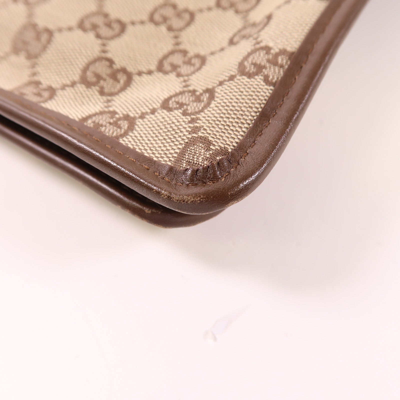GUCCI 帆布Shoulder Bag銀扣肩背袋