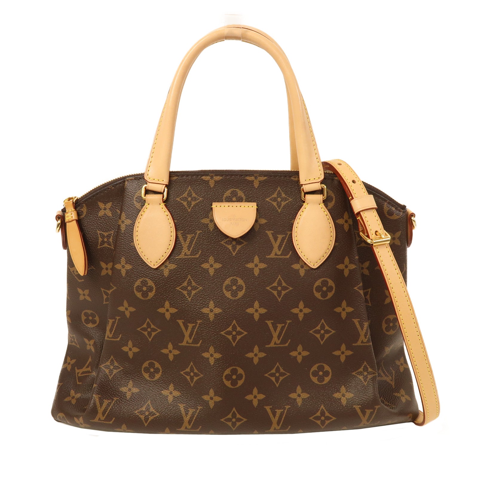 LOUIS VUITTON Monogram Rivoli MM金扣手挽肩背兩用袋棕色
