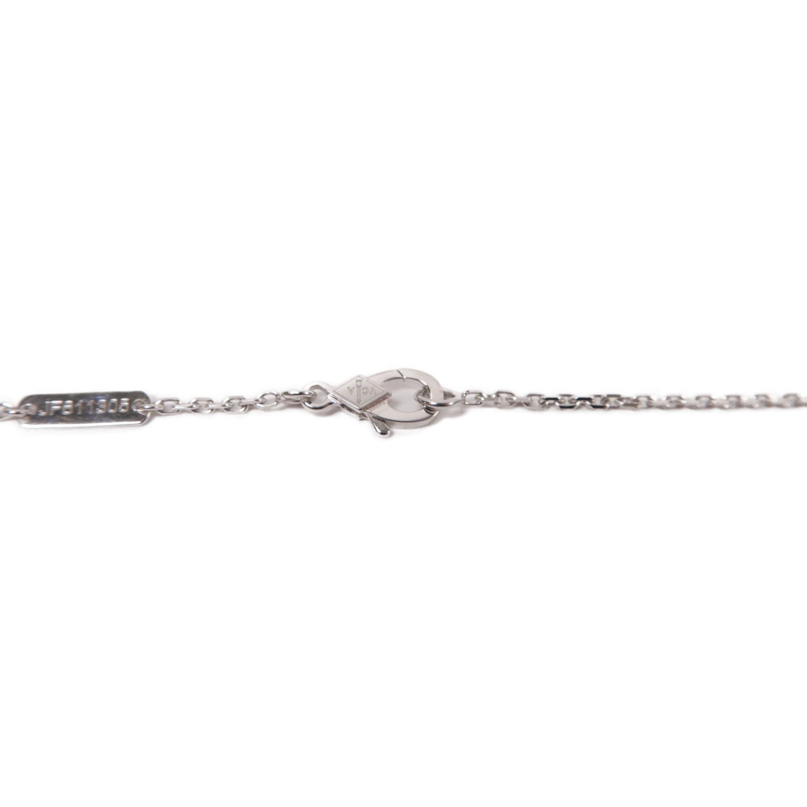 Van Cleef & Arpels 18K白金Vintage Alhambra項鍊白色