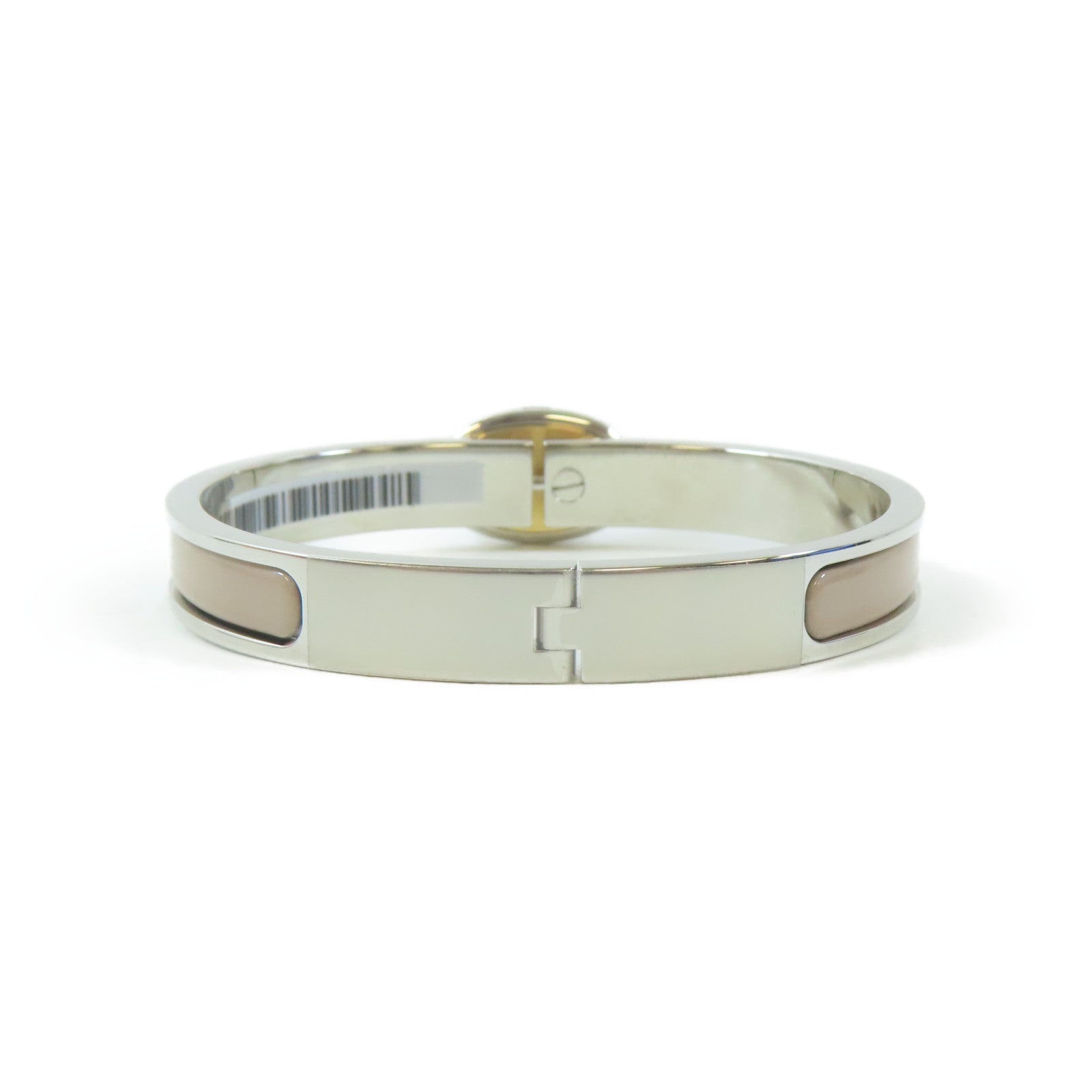 HERMES 金屬Mini Clic Chain D'Ancre Bracelet手鐲Marron Glace/銀色/粉紅色