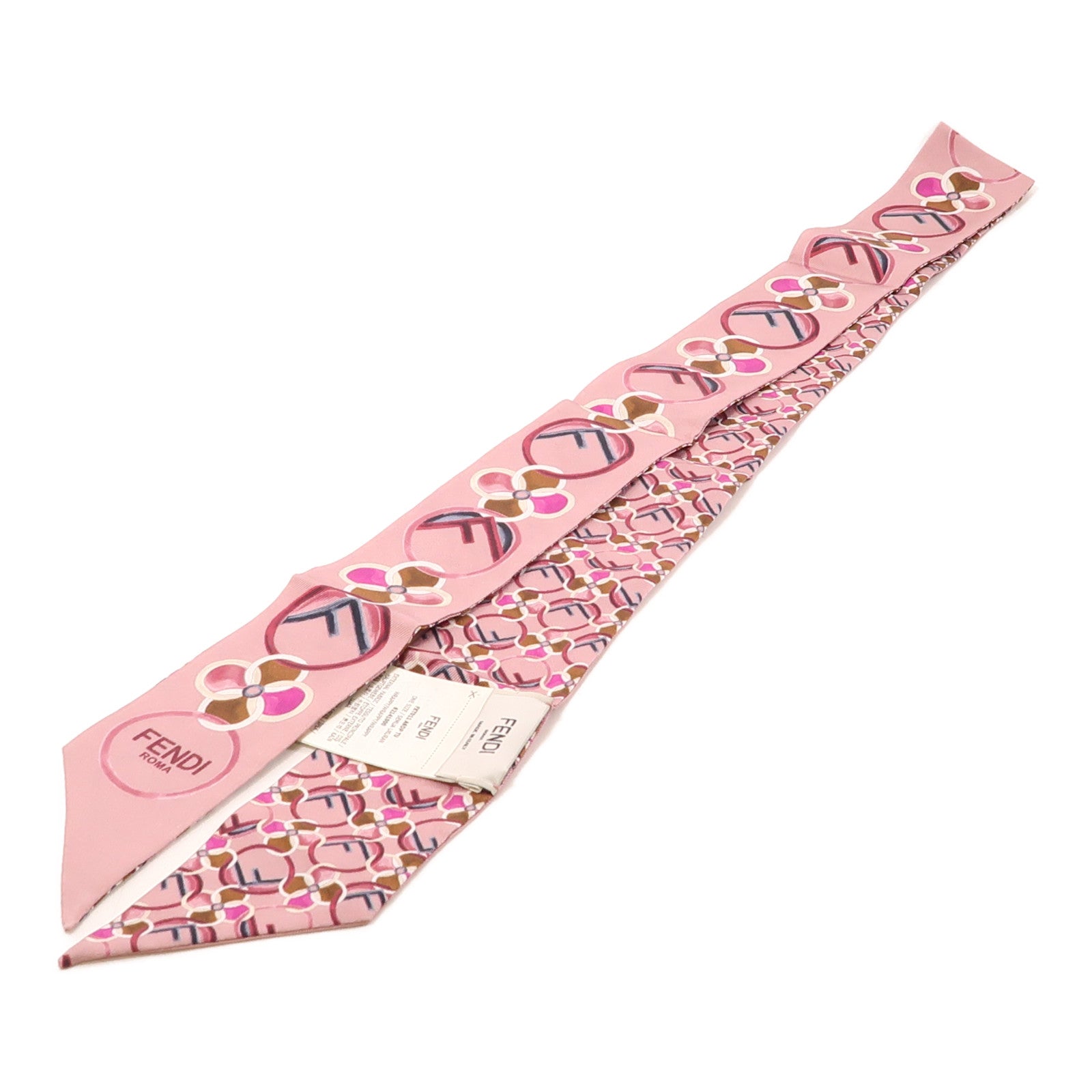 FENDI 絲質Scarf絲巾粉紅色