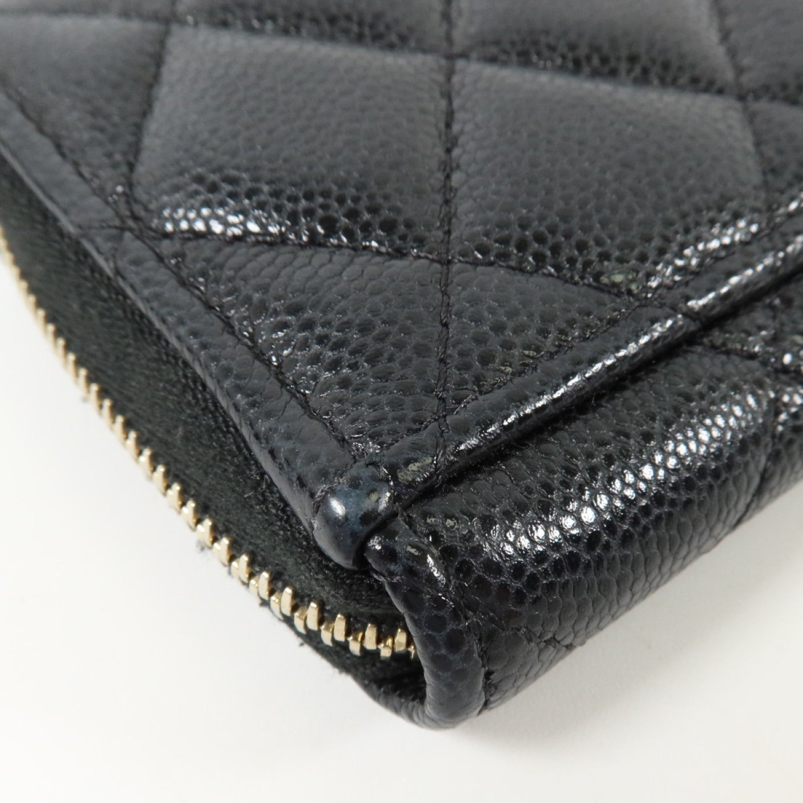 CHANEL 牛皮皮革Classic Zipped Card Holder金扣卡片套