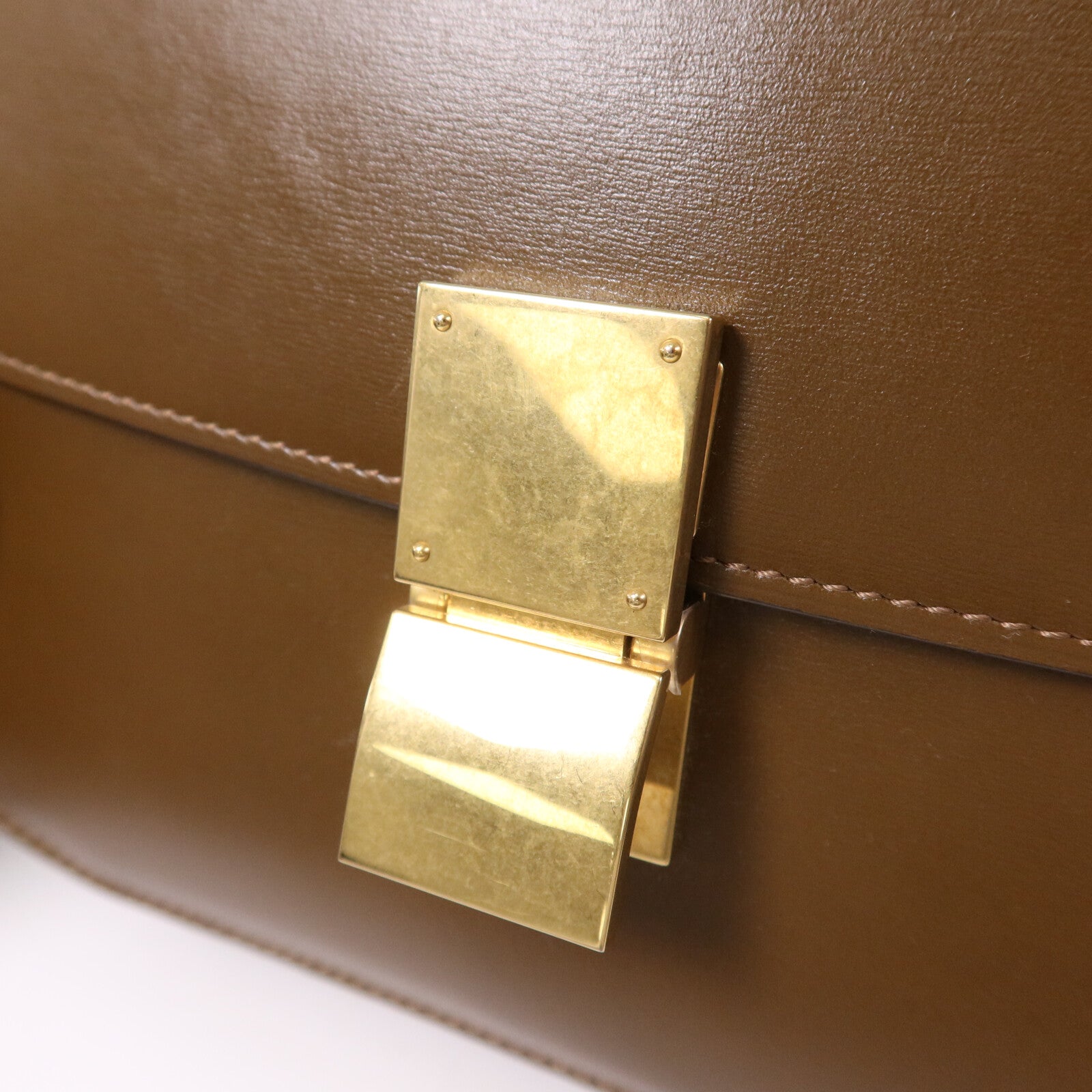 CELINE 【激減優惠】牛皮皮革Classic Box金扣肩背袋