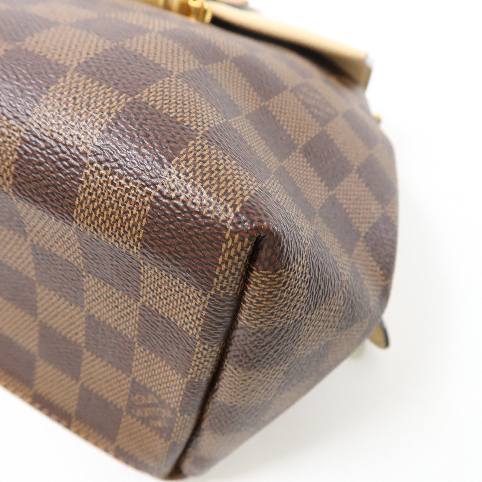 LOUIS VUITTON Damier Clapton金扣背包棕色/米色