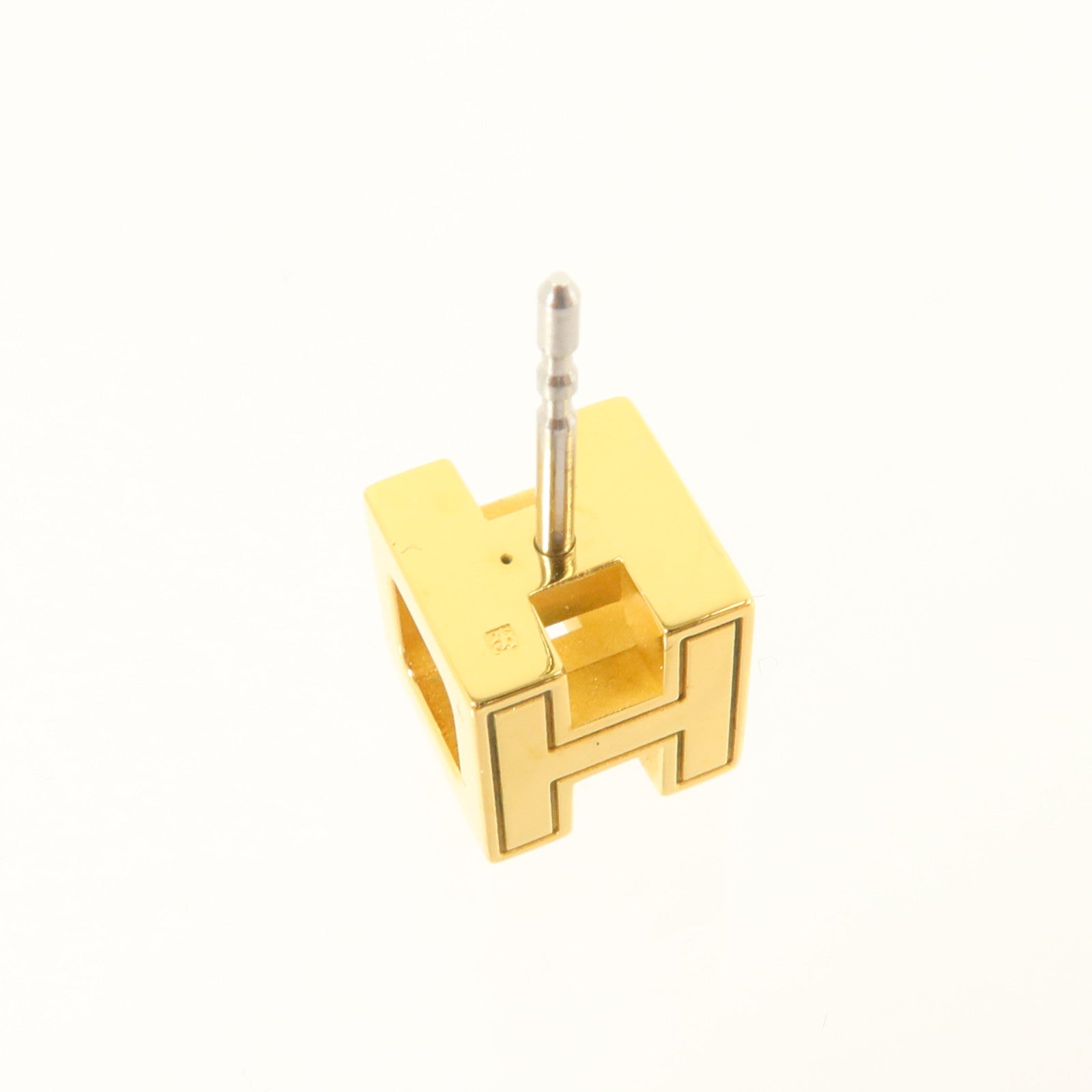 HERMES 金屬/琺瑯H Cube Earrings金扣耳環