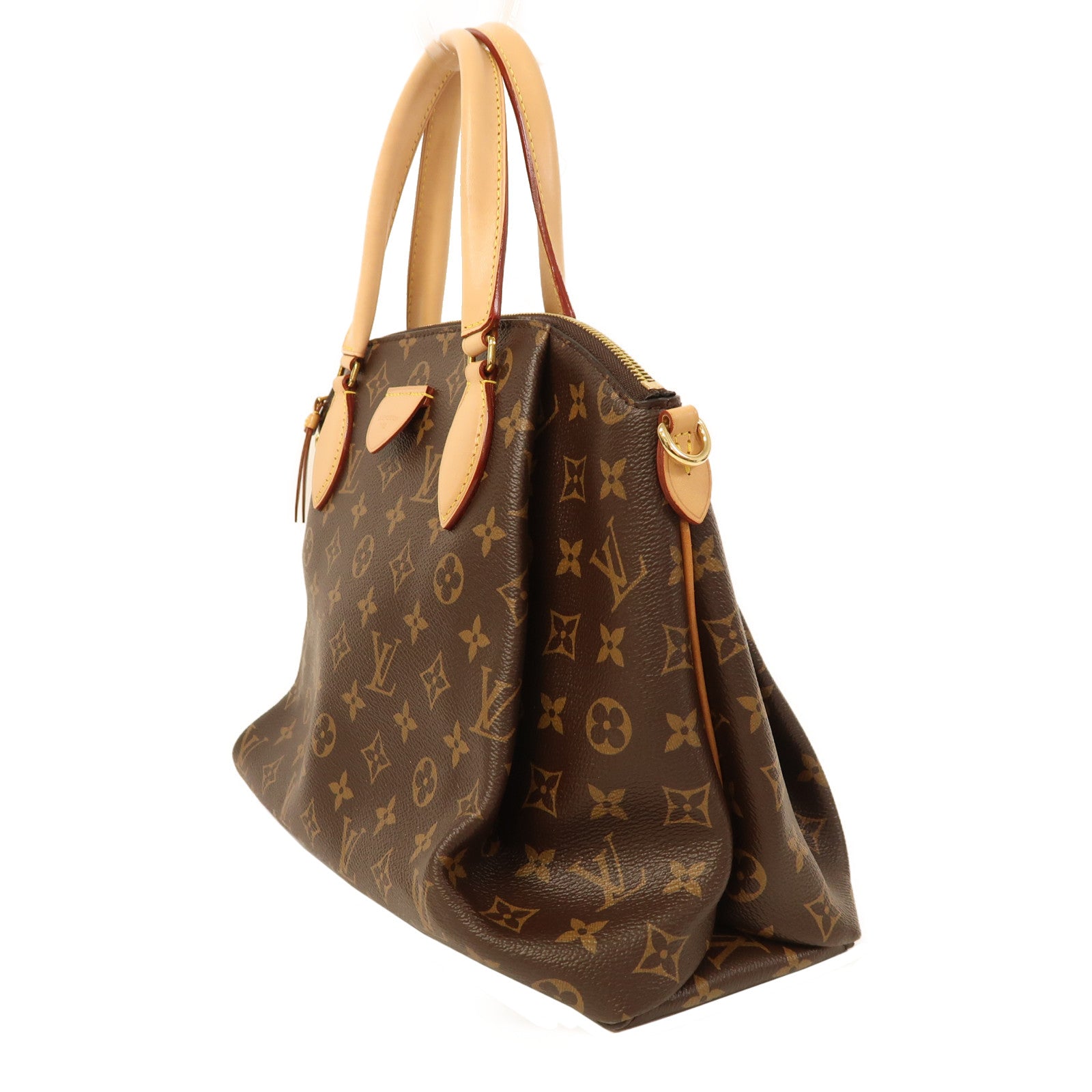 LOUIS VUITTON Monogram Rivoli MM金扣手挽肩背兩用袋棕色